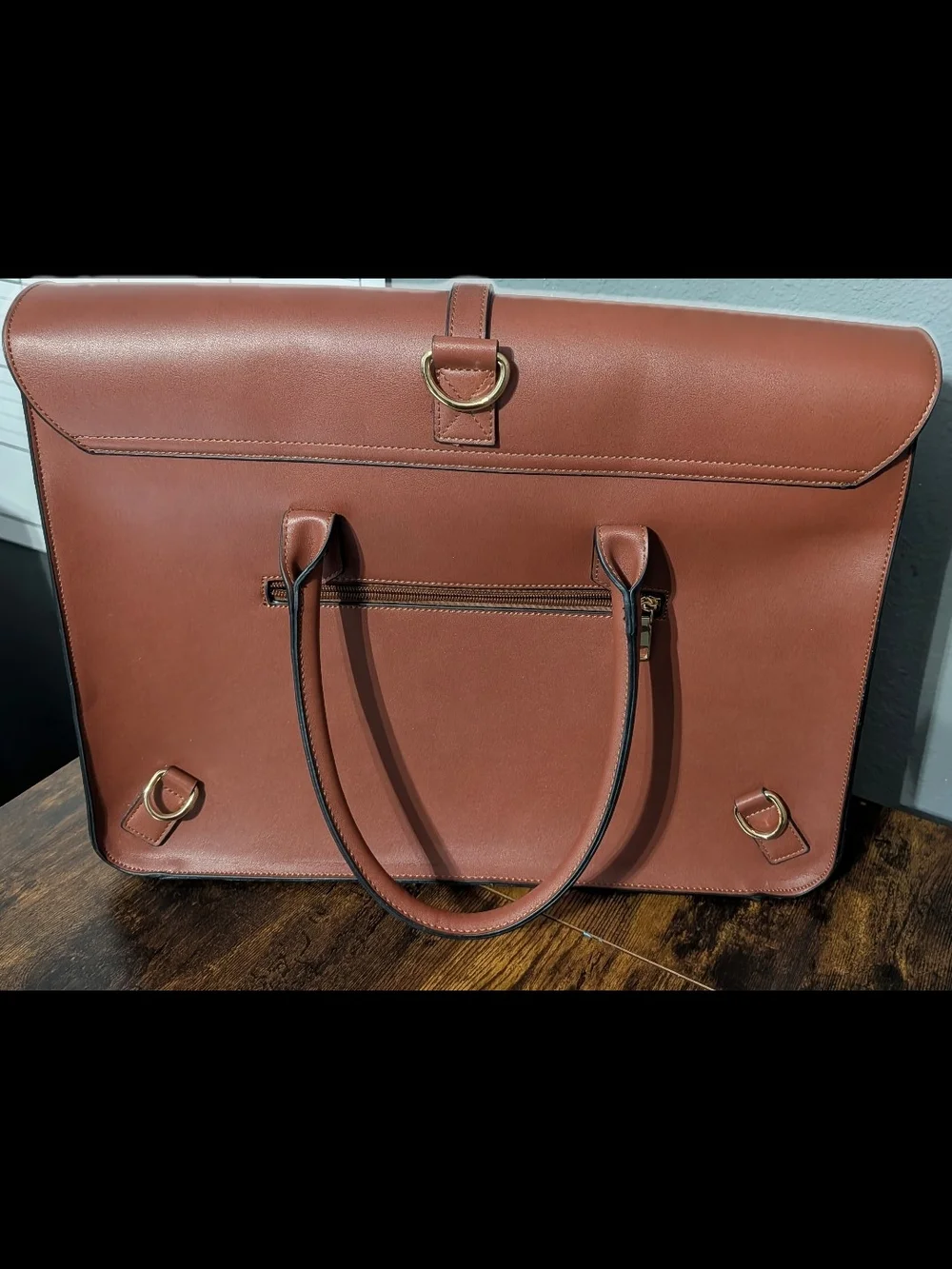Women's Brown Leather Satchel Tote Bag